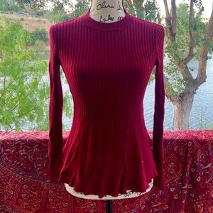 Venus Ribbed Peplum Sweater